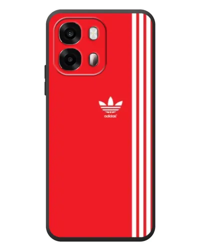 Чехол для OPPO A6s с картинкой «Красный минимализм Adidas»