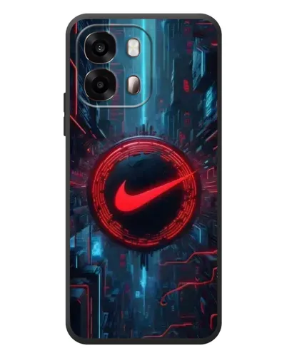 Чехол для OPPO A6s с картинкой «Техногенный стиль Nike»