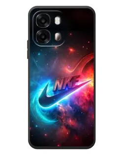 Чехол для OPPO A6s с картинкой «Огненный логотип Nike»
