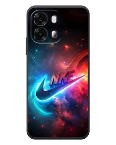 Чехол для OPPO A6s с картинкой «Огненный логотип Nike»