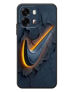 Чехол для OPPO A6s с картинкой «Объемный логотип Найк»