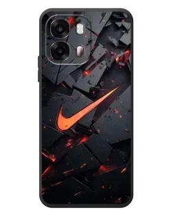 Чехол для OPPO A6s с картинкой «Nike — эффект разломов»