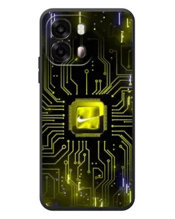 Чехол для OPPO A6s с картинкой «Nike — золотая искра»