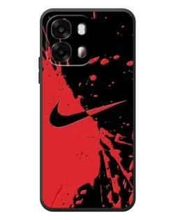 Чехол для OPPO A6s с картинкой «Красные брызги Nike»