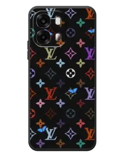 Чехол для OPPO A6s с картинкой «Цветная монограмма LV»