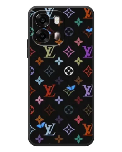 Чехол для OPPO A6s с картинкой «Цветная монограмма LV»