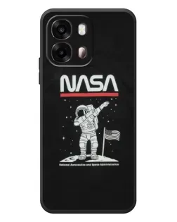 Чехол для OPPO A6s с картинкой «NASA — шагаем по Луне»