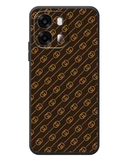 Чехол для OPPO A6s с картинкой «Gucci — золотые диагонали»
