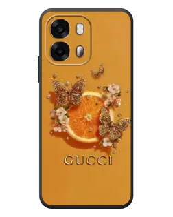 Чехол для OPPO A6s с картинкой «Gucci — золотые бабочки»