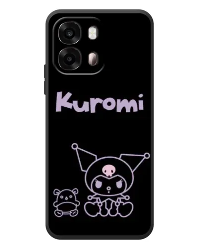 Чехол для OPPO A6s с картинкой «Kuromi — черный минимализм»