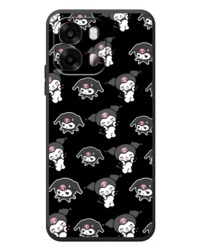 Чехол для OPPO A6s с картинкой «Черный паттерн Kuromi»