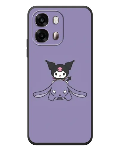 Чехол для OPPO A6s с картинкой «Kuromi на лиловом фоне»