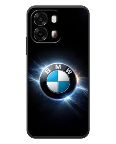 Чехол для OPPO A6s с картинкой «BMW — неоновое сияние»