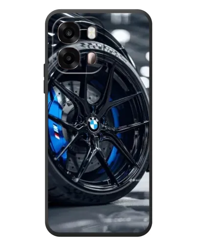 Чехол для OPPO A6s с картинкой «Колесо BMW вблизи»