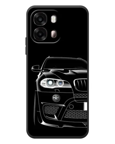 Чехол для OPPO A6s с картинкой «Темный силуэт BMW»