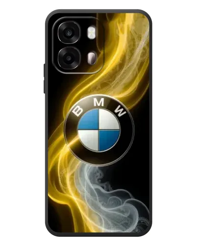Чехол для OPPO A6s с картинкой «Золотистый дым BMW»