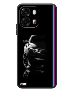 Чехол для OPPO A6s с картинкой «Силуэт BMW в темноте»