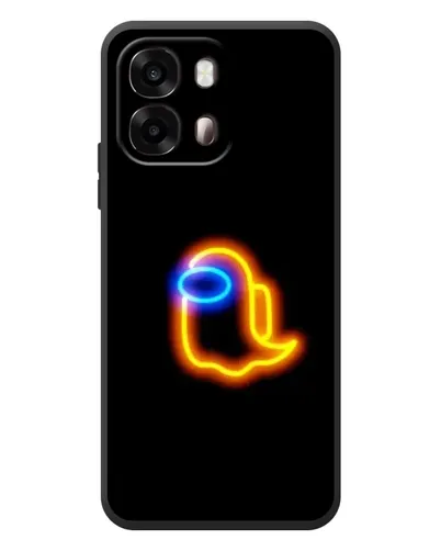 Чехол для OPPO A6s с картинкой «Among Us неоновое сияние»