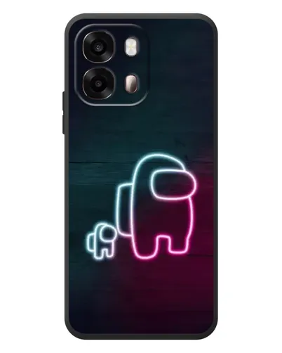 Чехол для OPPO A6s с картинкой «Among Us неон-арт»