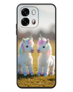 Чехол для OPPO A6s с картинкой «Пара единорогов»