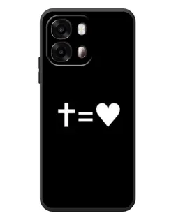 Чехол для OPPO A6s с картинкой «Крест и Сердце»