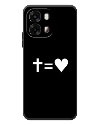 Чехол для OPPO A6s с картинкой «Крест и Сердце»
