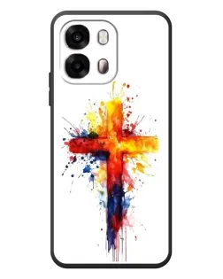 Чехол для OPPO A6s с картинкой «Акварельный крест»