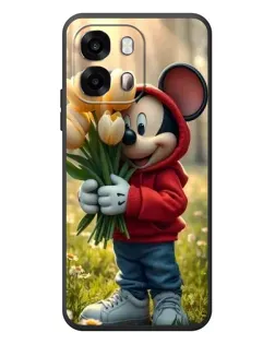 Чехол для OPPO A6s с картинкой «Микки с тюльпанами»
