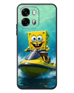 Чехол для OPPO A6s с картинкой «Спанч Боб на гидроцикле»