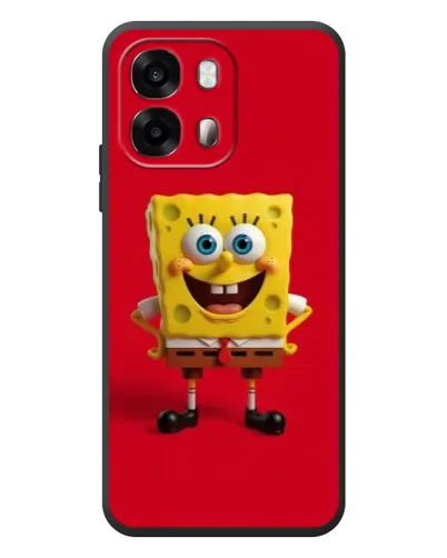 Чехол для OPPO A6s с картинкой «Спанч Боб на красном»