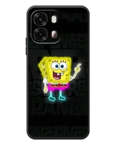 Чехол для OPPO A6s с картинкой «Неоновый Губка Боб»