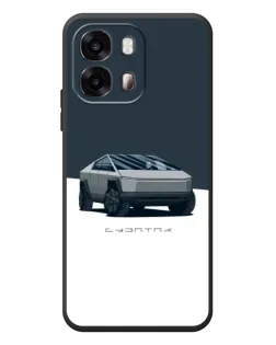 Чехол для OPPO A6s с картинкой «Серебристый Cybertruck Tesla»