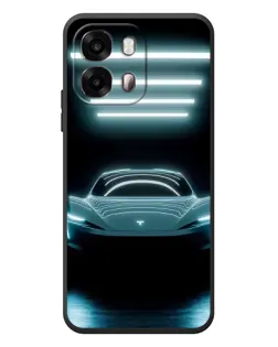 Чехол для OPPO A6s с картинкой «Tesla в неоне»