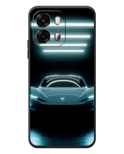 Чехол для OPPO A6s с картинкой «Tesla в неоне»