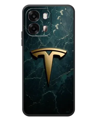 Чехол для OPPO A6s с картинкой «Мраморная Tesla Gold»