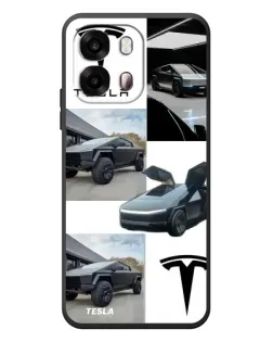 Чехол для OPPO A6s с картинкой «Коллаж Cybertruck Tesla»