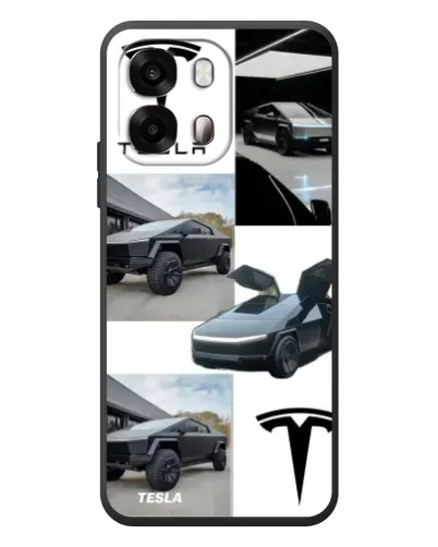 Чехол для OPPO A6s с картинкой «Коллаж Cybertruck Tesla»