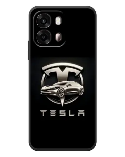 Чехол для OPPO A6s с картинкой «Tesla — серебристое авто»