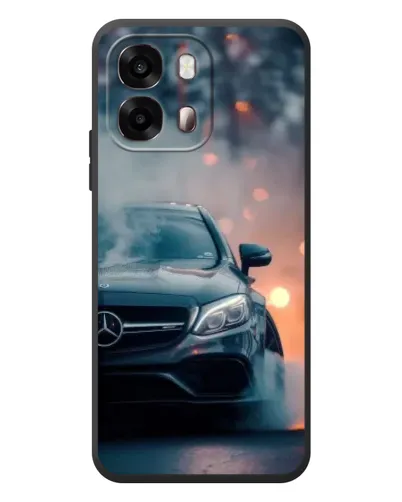 Чехол для OPPO A6s с картинкой «Mercedes — ночной город»