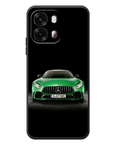 Чехол для OPPO A6s с картинкой «Mercedes — неоновый лого»