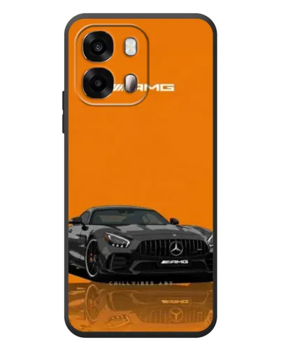 Чехол для OPPO A6s с картинкой «Оранжевый Mercedes AMG»