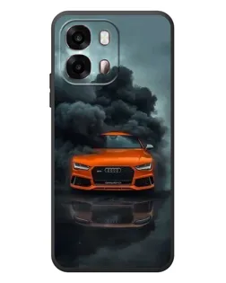 Чехол для OPPO A6s с картинкой «Audi в облаках дыма»