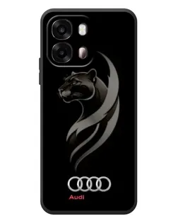 Чехол для OPPO A6s с картинкой «Графика — пантера и Audi»