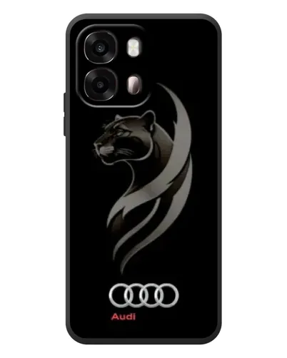 Чехол для OPPO A6s с картинкой «Графика — пантера и Audi»