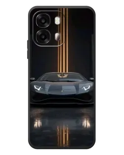 Чехол для OPPO A6s с картинкой «Lamborghini золотые линии»