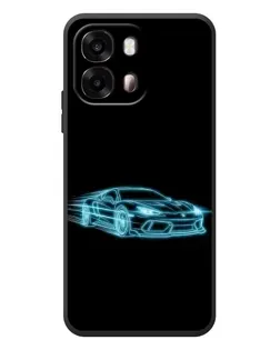 Чехол для OPPO A6s с картинкой «Неоновый контур Lamborghini»
