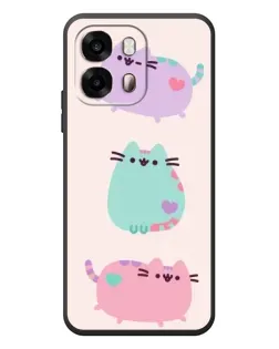 Чехол для OPPO A6s с картинкой «Pusheen трио»
