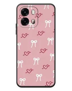 Чехол для OPPO A6s с картинкой «Сердца и банты»