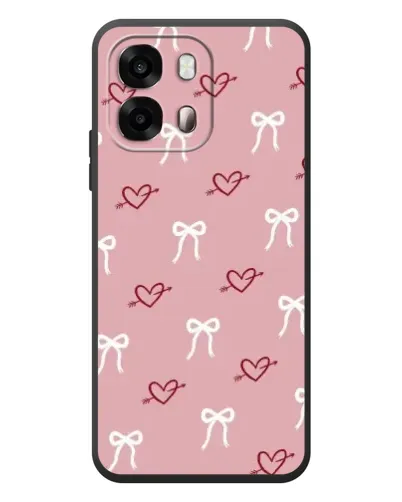 Чехол для OPPO A6s с картинкой «Сердца и банты»