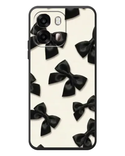 Чехол для OPPO A6s с картинкой «Черные бантики»